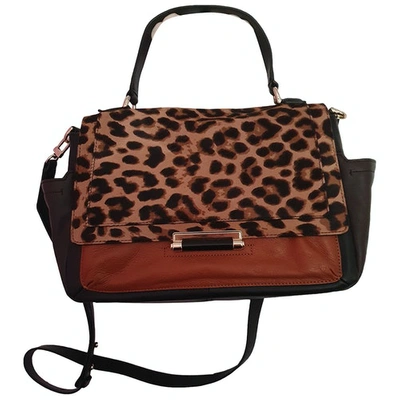 Pre-owned Diane Von Furstenberg Leather Handbag In Brown