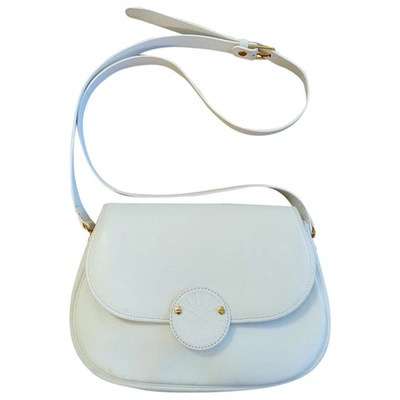 Pre-owned Karl Lagerfeld Leather Crossbody Bag In White