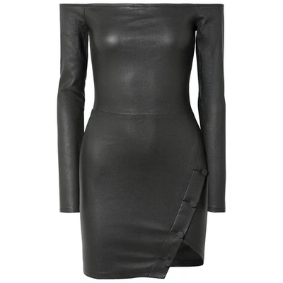 Pre-owned Rta Leather Dress In Black