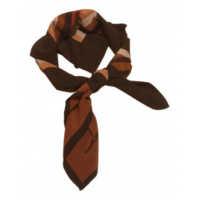 Pre-owned Roberto Capucci Silk Neckerchief In Brown