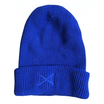 Pre-owned Barrie Cashmere Beanie In Blue