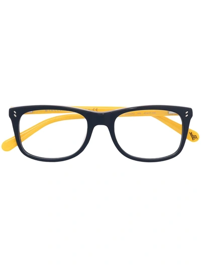 Stella Mccartney Two-tone Rectangle Glasses In Black