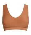 Chantelle Soft Stretch Wireless Padded V-neck Bra In Light Brown