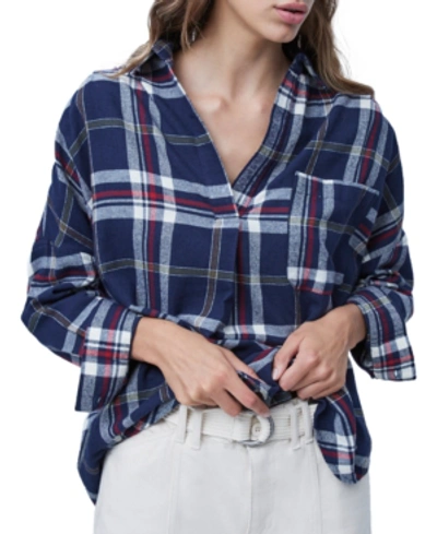French Connection Stacci Cotton Plaid Shirt In Multi