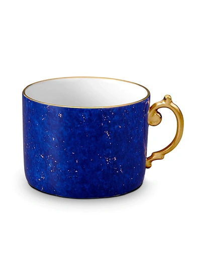 L'objet Lapis-look Limoges Porcelain & 24k Gold Tea Cup In Blue, Gold