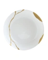 Bernardaud Kintsugi-sarkis 24k Gold Open Vegetable Dish In White/gold