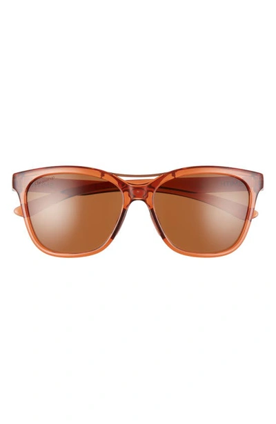Smith Cavalier 55mm Chromapop(tm) Polarized Cat Eye Sunglasses In Crystal Tobacco/brown