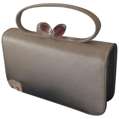 Pre-owned Baccarat Silk Handbag In Grey