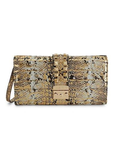 Valentino By Mario Valentino Cocotte Embossed Snakeskin Leather Crossbody Bag