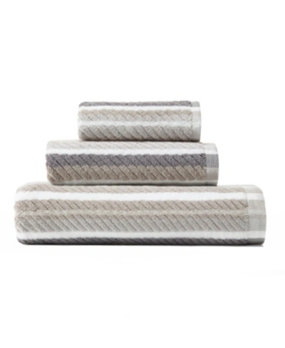 Tommy Bahama Home Tommy Bahama Ocean Bay Stripe Shark 3-pc. Towel Set Bedding In Medium Grey