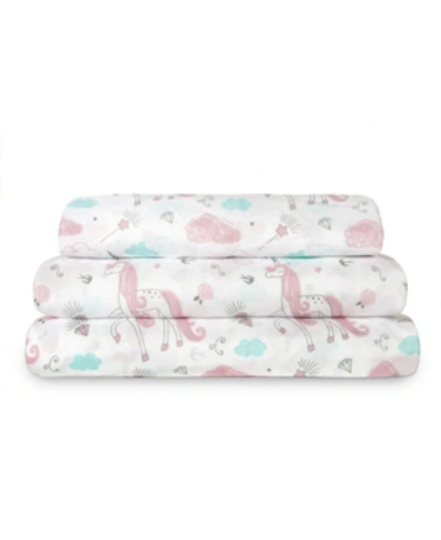 Tadpoles 3-piece Unicorn Twin Sheet Set Bedding In Pink