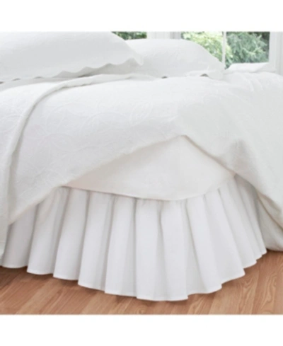 Fresh Ideas Ruffled Poplin Queen Bed Skirt Bedding In White