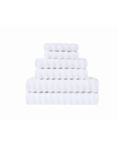 Truly Soft Zero Twist 6 Pieces Towel Set Bedding In White