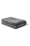 Gravity Cooling Zippered 35lbs Weighted Throw Blanket, Queen In Gray