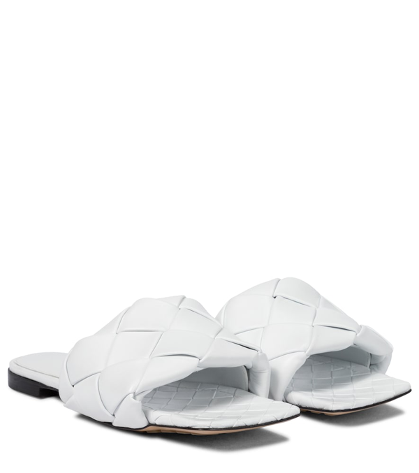 bottega veneta lido sandals white