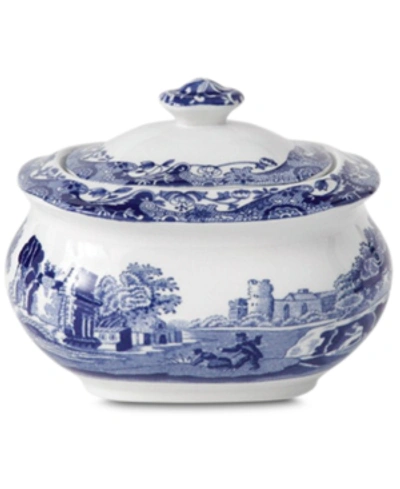 Spode "blue Italian" Covered Sugar Bowl