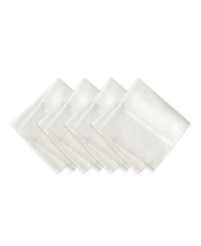Elrene Elegance Plaid Set Of 4 Napkins In White