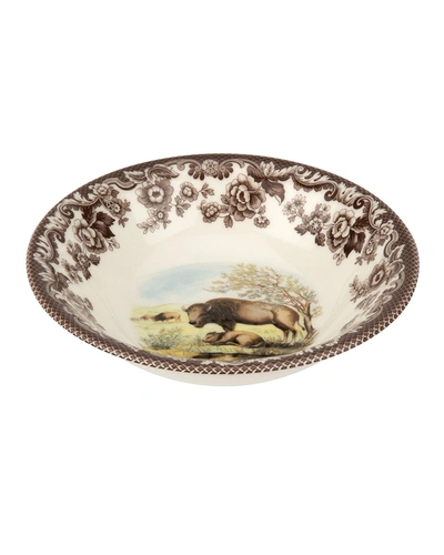 Spode Woodland Bison Ascot Cereal Bowl In Brown