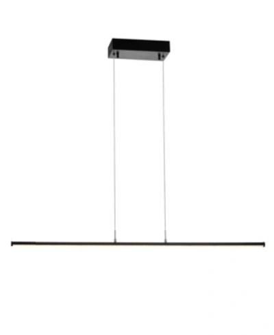 Jonathan Y Conley 39.5" Dimmable Adjustable Integrated Led Metal Linear Pendant In Black