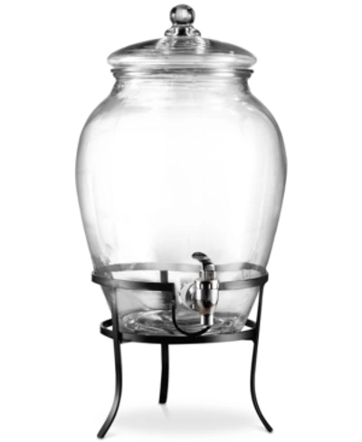 Jay Imports 338-oz. Beverage Dispenser With Metal Rack In Clear