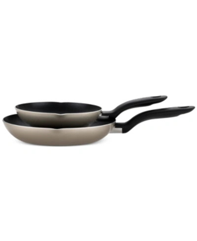 T-fal Culinaire Nonstick Cookware, 2 Piece Fry Pan Set In Champagne