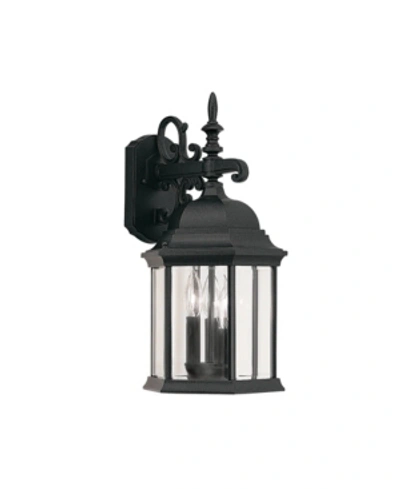 Designer's Fountain Designers Fountain Devonshire Wall Lantern In Black