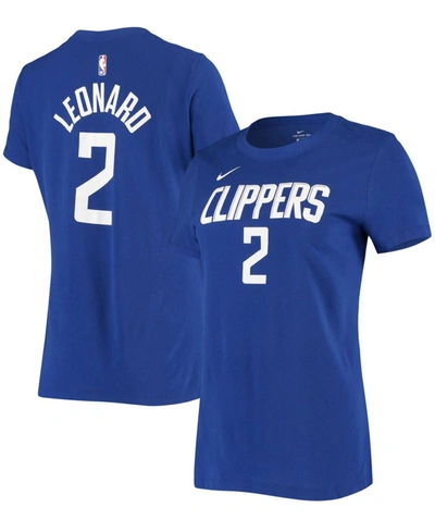 Nike Los Angeles Clippers Kawhi Leonard Women's Name And Number Player T-shirt In Royal