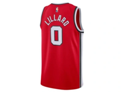 Nike Portland Trail Blazers Damian Lillard Men's Hardwood Classic Swingman Jersey In Red