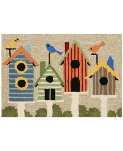 Liora Manne Front Porch Indoor/outdoor Birdhouses Multi 2' X 3' Area Rug