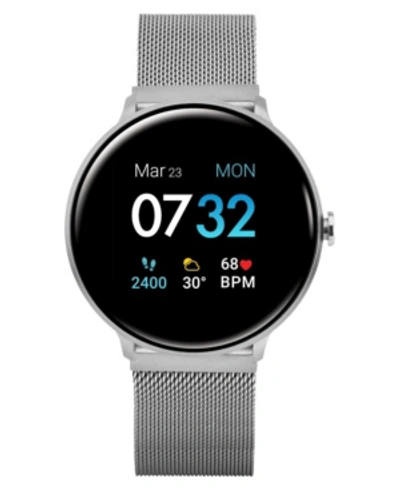 Itouch Sport 3 Unisex Touchscreen Smartwatch: Silver Case With Silver Mesh Strap 45mm In Silver- Tone