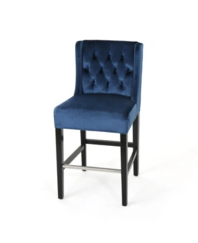 Noble House Franklin Modern Counter Stool In Blue