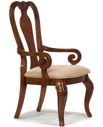 Furniture Evolution Queen Anne Arm Chair In Rich Auburn Finish Wood