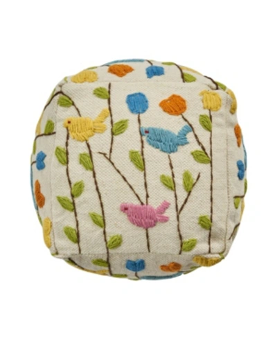 Noble House Almodi Boho Ottoman Pouf In Multi