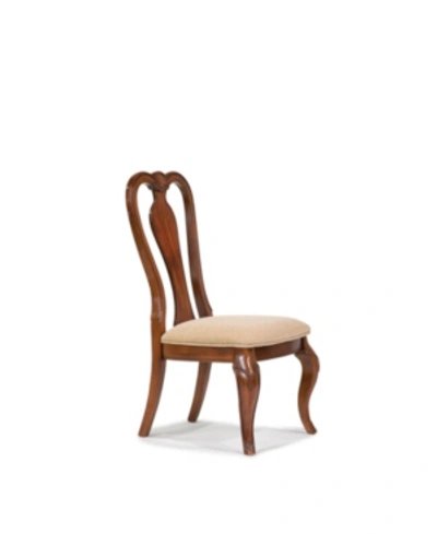 Furniture Evolution Queen Anne Side Chair In Rich Auburn Finish Wood