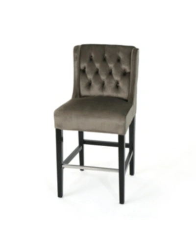 Noble House Franklin Modern Counter Stool In Grey