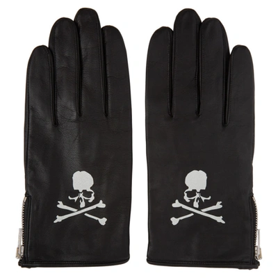Mastermind Japan Mastermind World Black Leather Logo Gloves | ModeSens