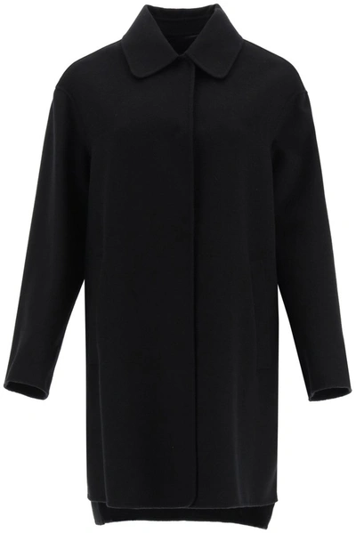 Max Mara Cileno Coat In Black