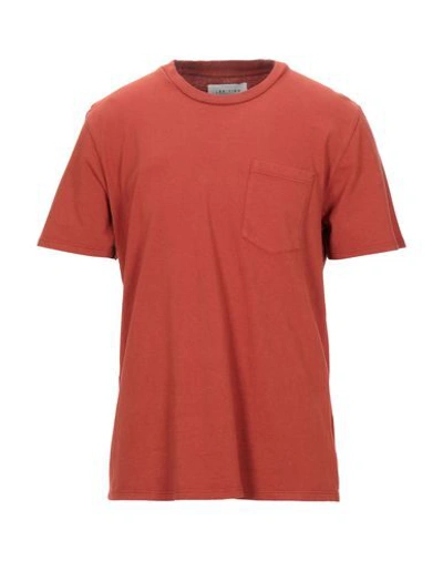 Les Tien T-shirts In Brick Red