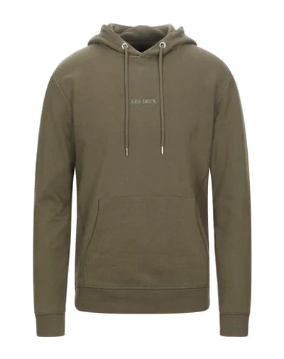 Les Deux Hooded Sweatshirt In Military Green