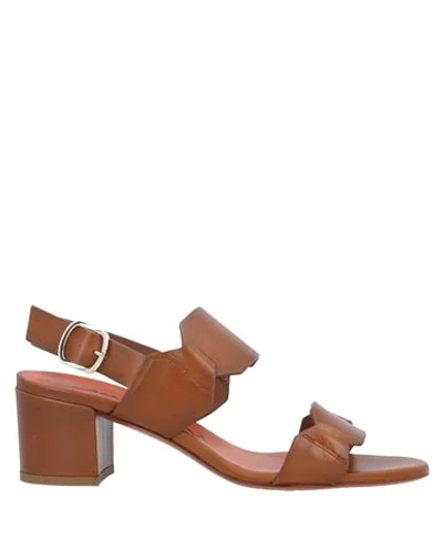 Santoni Sandals In Brown