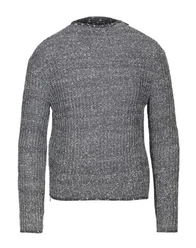 Emporio Armani Sweaters In Steel Grey