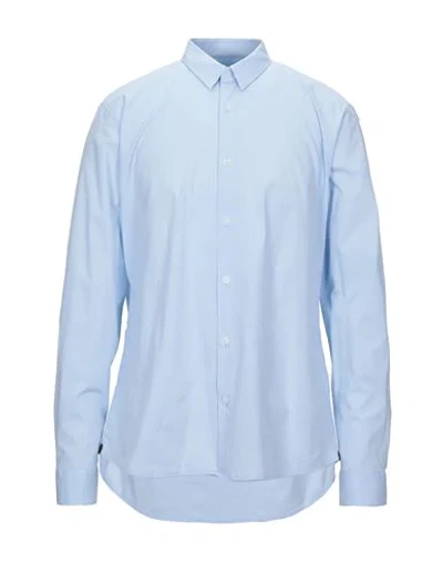Zegna Solid Color Shirt In Sky Blue