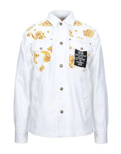 Versace Jeans Couture Denim Outerwear In White