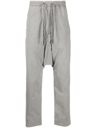 11 By Boris Bidjan Saberi Drop-crotch Track Pants In Grey