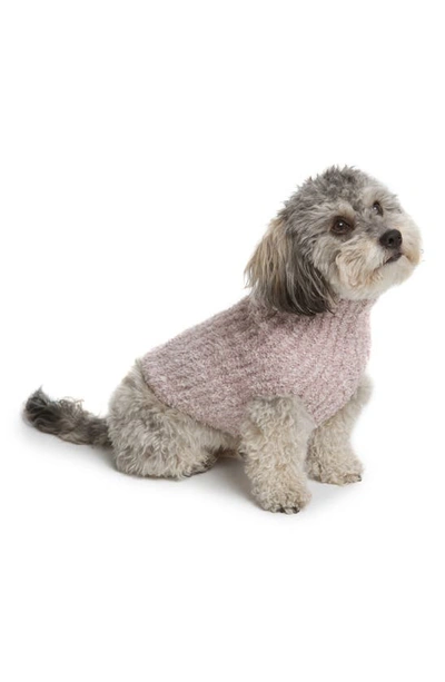 Barefoot Dreamsr Cozychic™ Ribbed Dog Sweater In Vintage Rose/ Ballet Pink