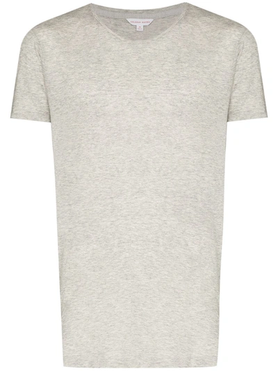 Orlebar Brown Short Sleeve Cotton T-shirt In Grey