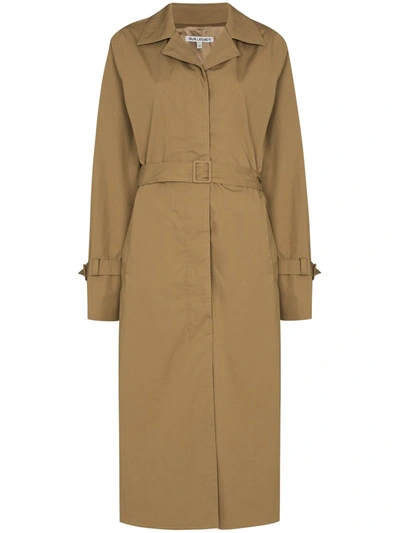 Our Legacy Belted-waist Midi Trench Coat In Green