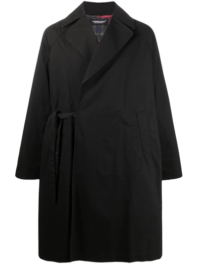 Undercover Oversized Side-tie Fastening Coat In Black
