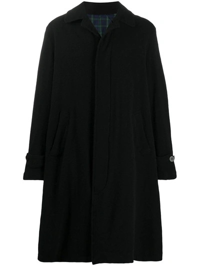 Undercover Concealed Fastening Wool Coat In Black