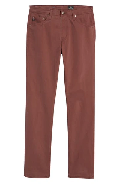 Ag Everett Slim Fit Straight Leg Print Pants In Cullen Spiced Rum